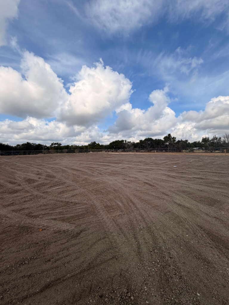 Open storage lot for boats, RVs and trailers at Dripping Springs Self Storage